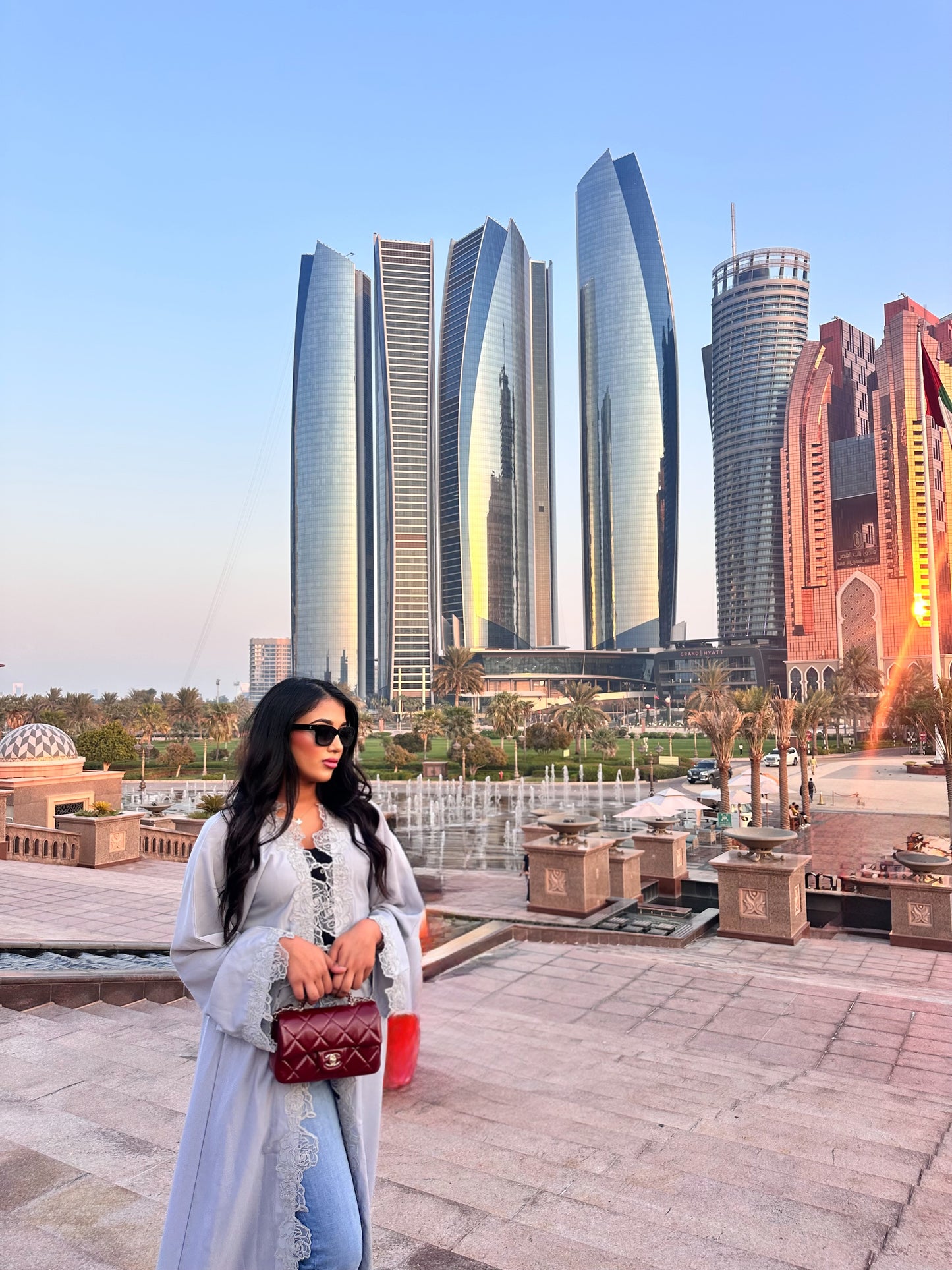 Maha مها Grey Abaya